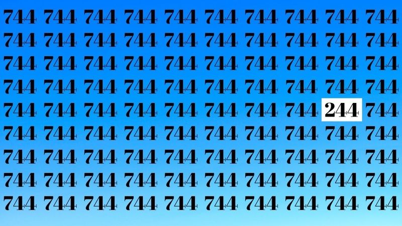 Resimdeki 744'lerin arasındaki sayıyı bulmak için sadece 8 saniyeniz bulunuyor! 5